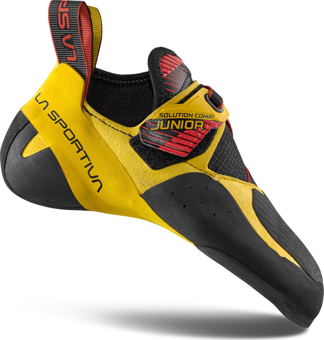 La Sportiva Solution Comp Jr barneklatresko i gult og svart