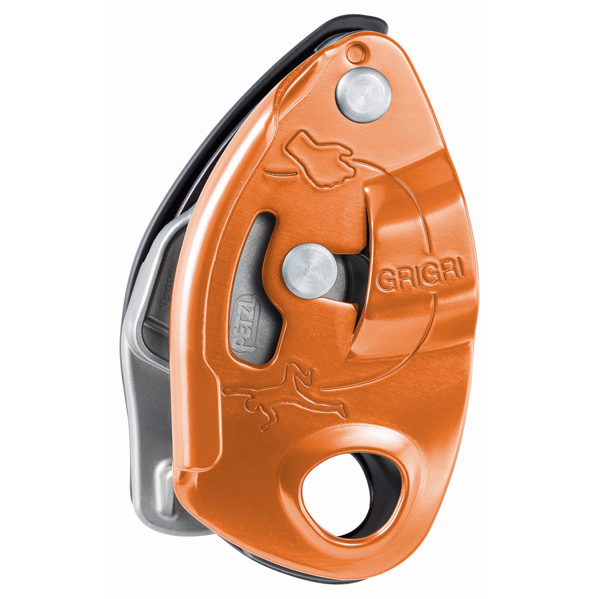 Petzl GriGri assistert taubrems i rød og oransje farge
