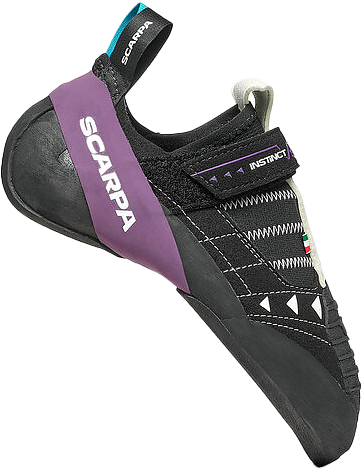 Scarpa Instinct VSR LV klatresko i svart og lilla