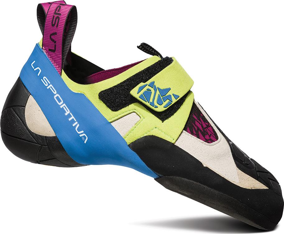 La Sportiva Skwama klatresko dame i apple green og cobalt blue