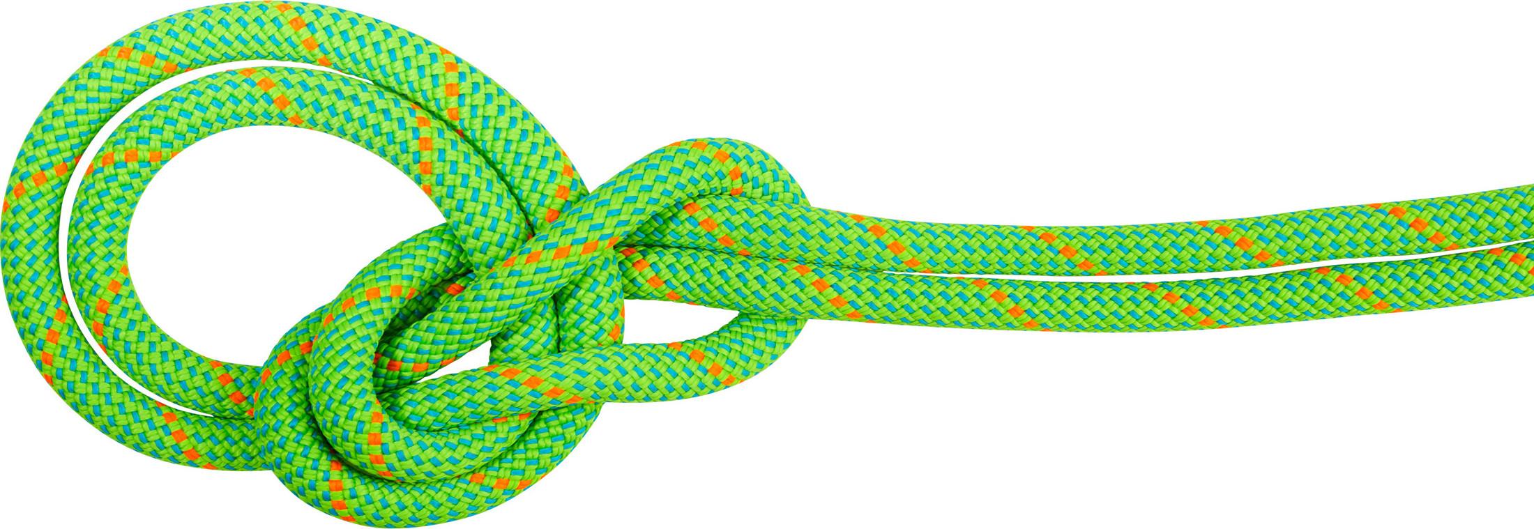 Mammut 9.5 Crag Eco Dry Rope 60m i neongul og havblå