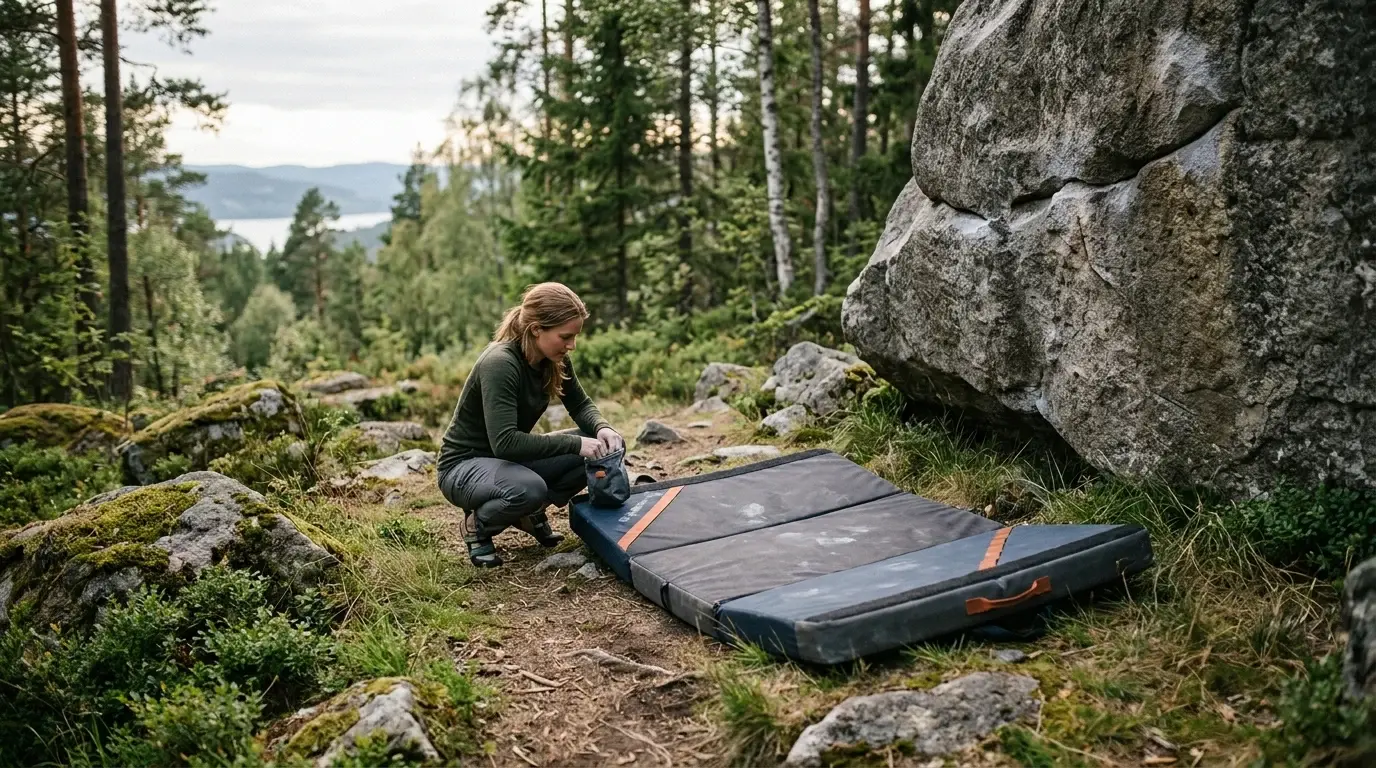 Beste crashpad illustrert som buldring hos Klatreutstyroversikt