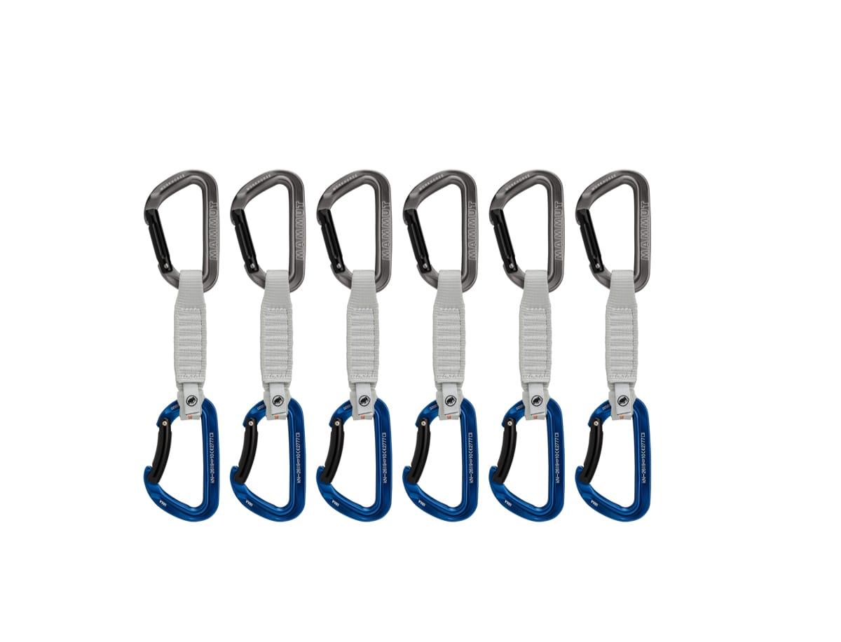 Mammut Workhorse Keylock 12 cm 6-pakk quickdraws i grå og rosa